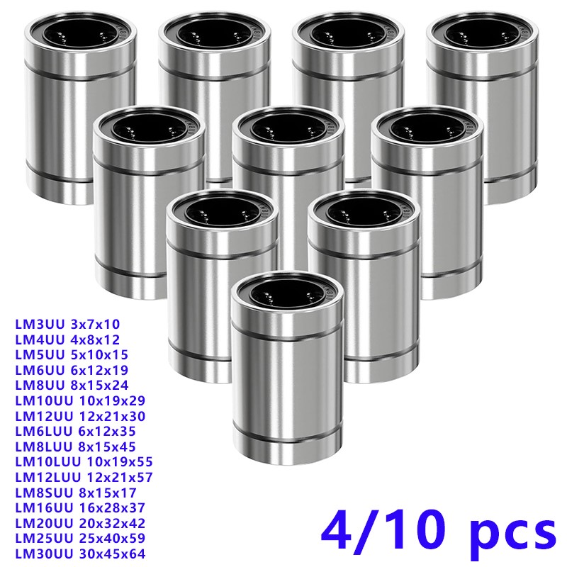 Lm8Uu Bearing - 4/10 SZT. LM8UU LM10UU LM16UU LM12UU
