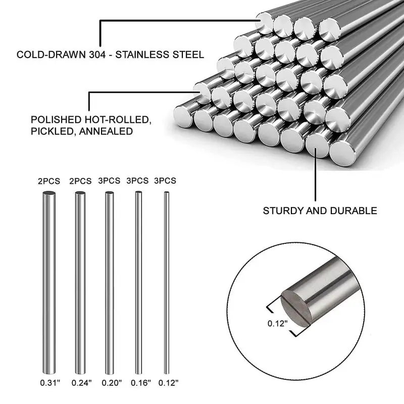 10/25Pc Stainles Steel Solid R – Linear Rod 8Mm recenzja i cena