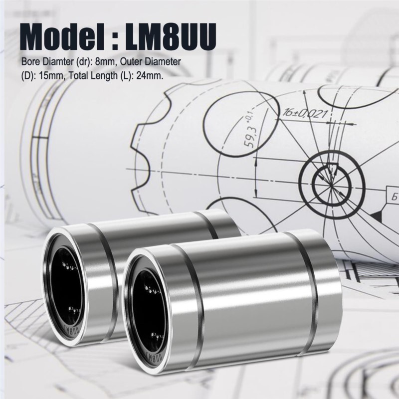 4/10 SZT. Łożyska liniowe LM8U – Lm8Uu Bearing recenzja i cena